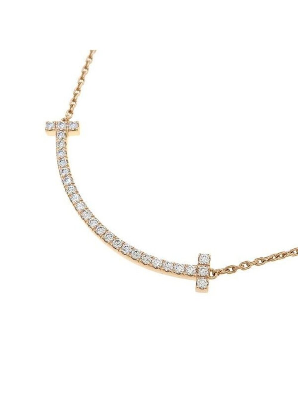 Tiffany & Co T Smile Diamond Necklace
